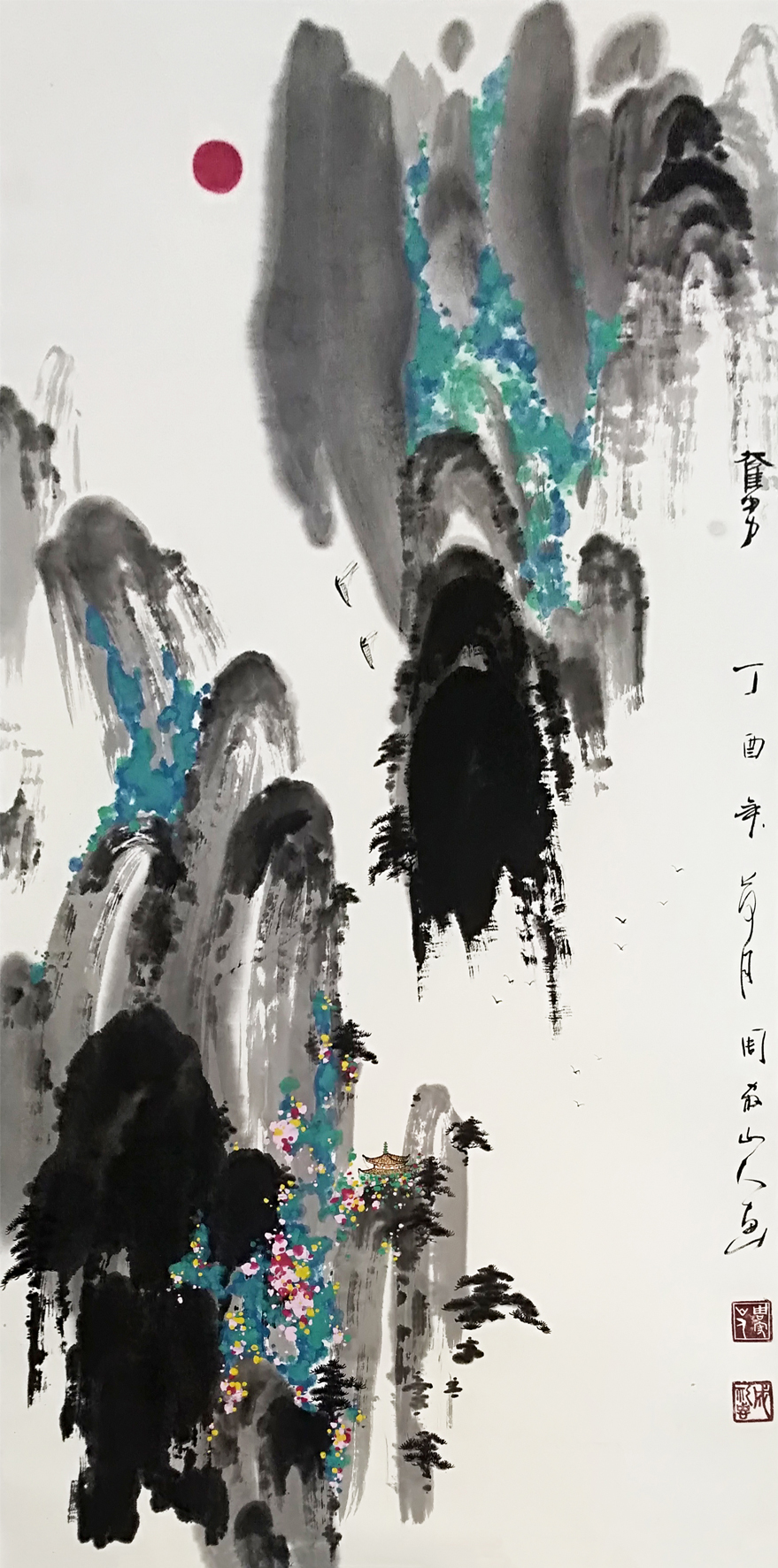 2816号  《奋力》规格  68x138cm  创作时间  2014.8.jpg