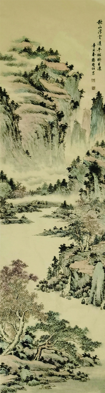 秋山浮白云平江映日深,178x48cm,2021.jpg