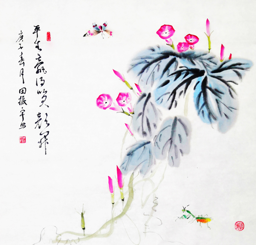 1482 作品名称：平生赢得笑颜开。尺寸：68cm乘68cm.2020年春创作.jpg