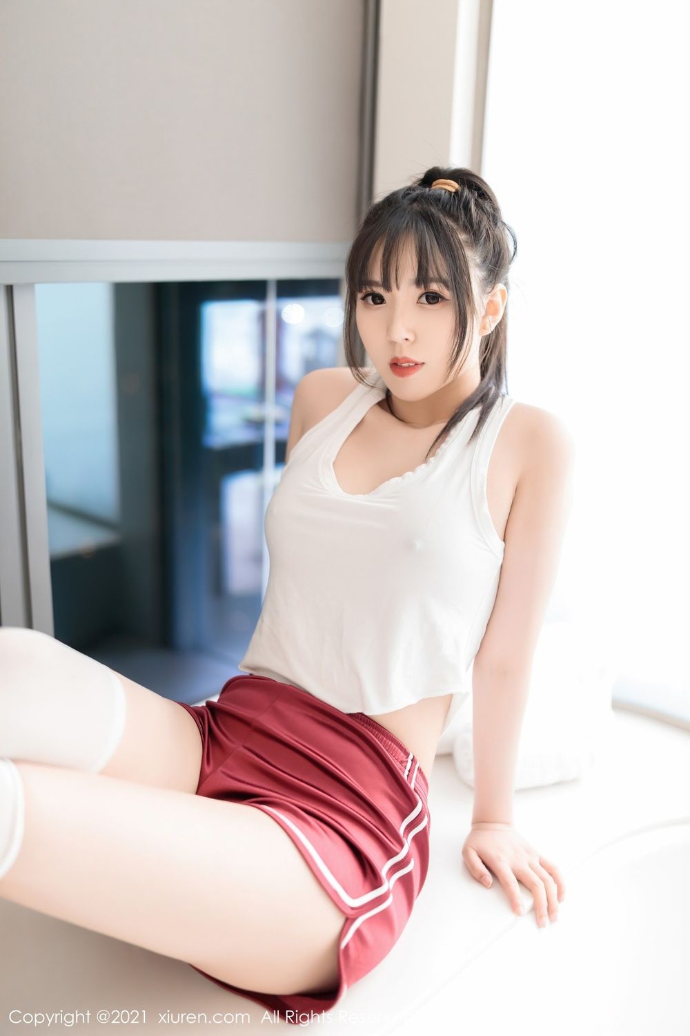 美女模特小波多居家女友清凉服饰凹凸身材性感写真