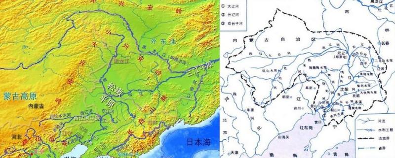 辽河的位置及水系图