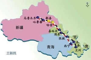 兰新高速铁路线路图