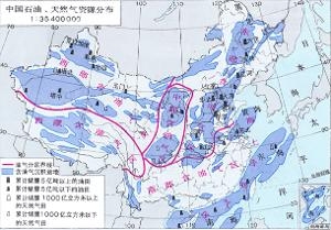 天然气的分布图