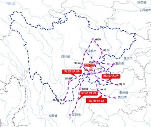 宜宾 铁路网 示意图