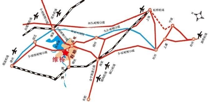 盱眙县交通区位图