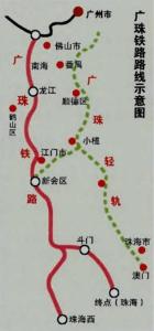 广珠铁路线路走向