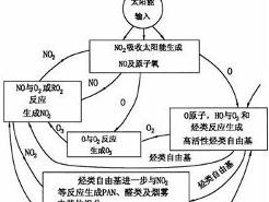 光化学烟雾形成的示意图