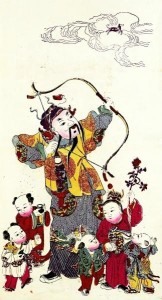 张仙射天狗【苏州桃花坞年画】